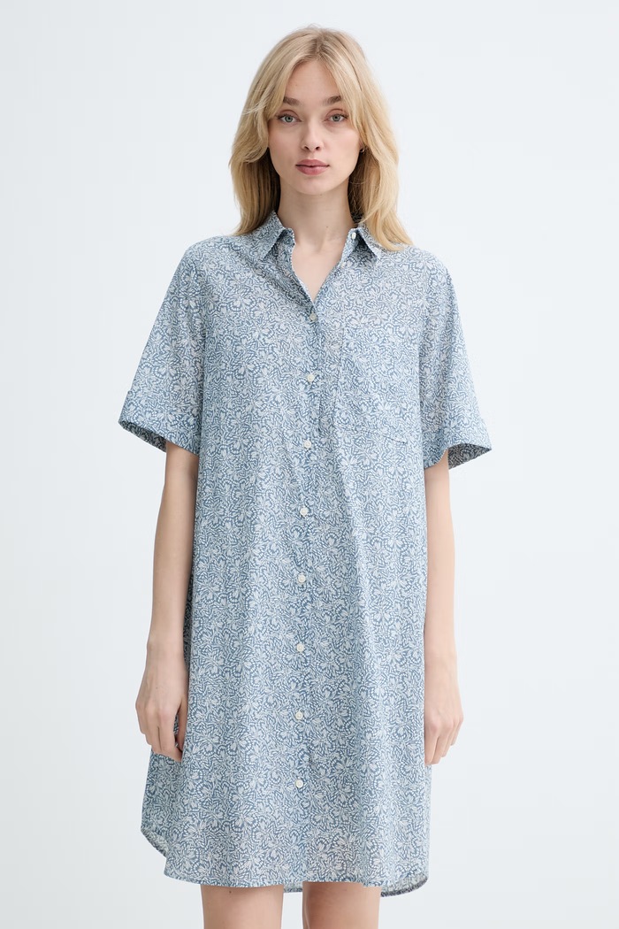 Marc O'Polo rochie din bumbac albastru 5000014184