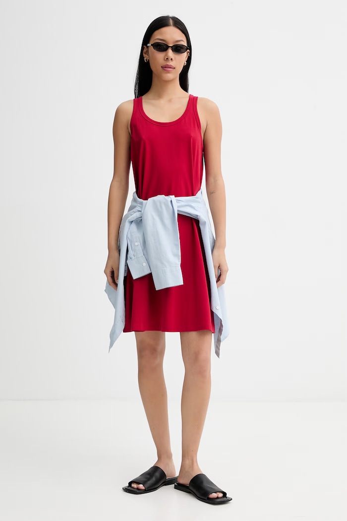 Marc O'Polo rochie din bumbac 5000010188 rosu ZS26