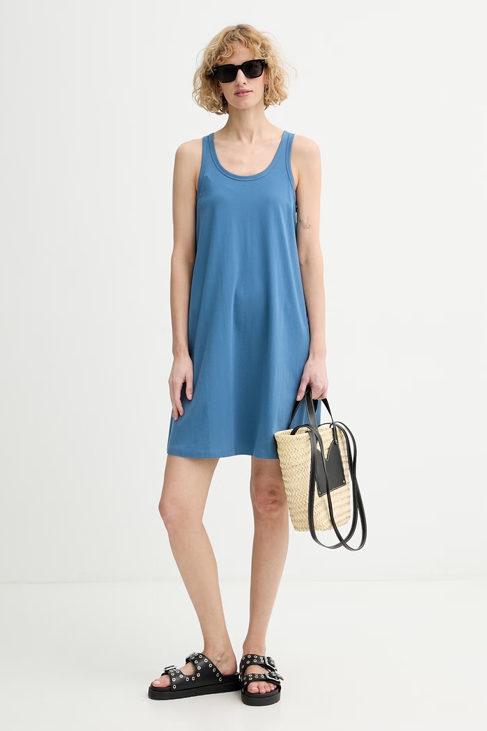 Marc O'Polo rochie din bumbac 5000010188 albastru ZS26