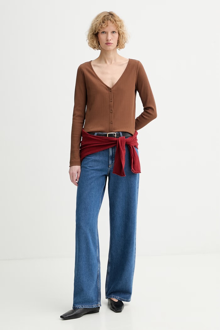 Marc O'Polo cardigan pentru femei 5000010166 maro ZS26