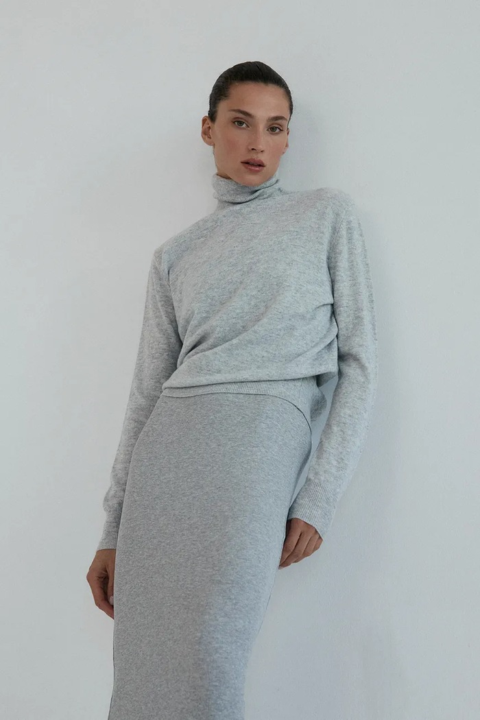 Muuv sweter damski wełniany RARE szary wel.swe.gol.do.ka.RARE