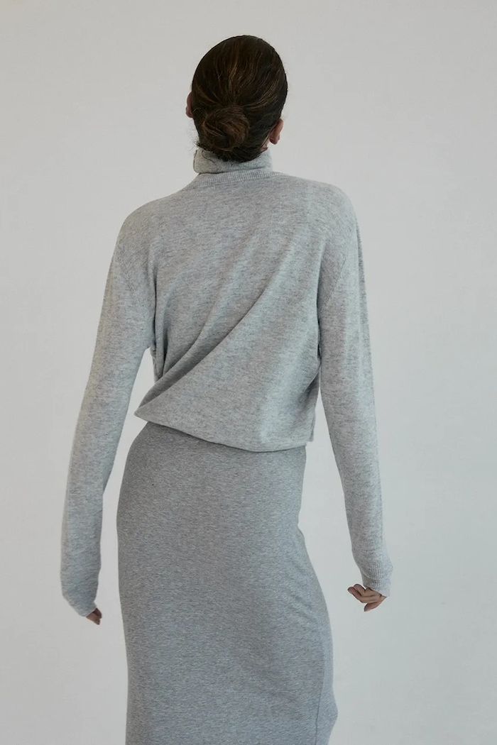 Muuv sweter damski wełniany RARE wel.swe.gol.do.ka.RARE szary ZS26