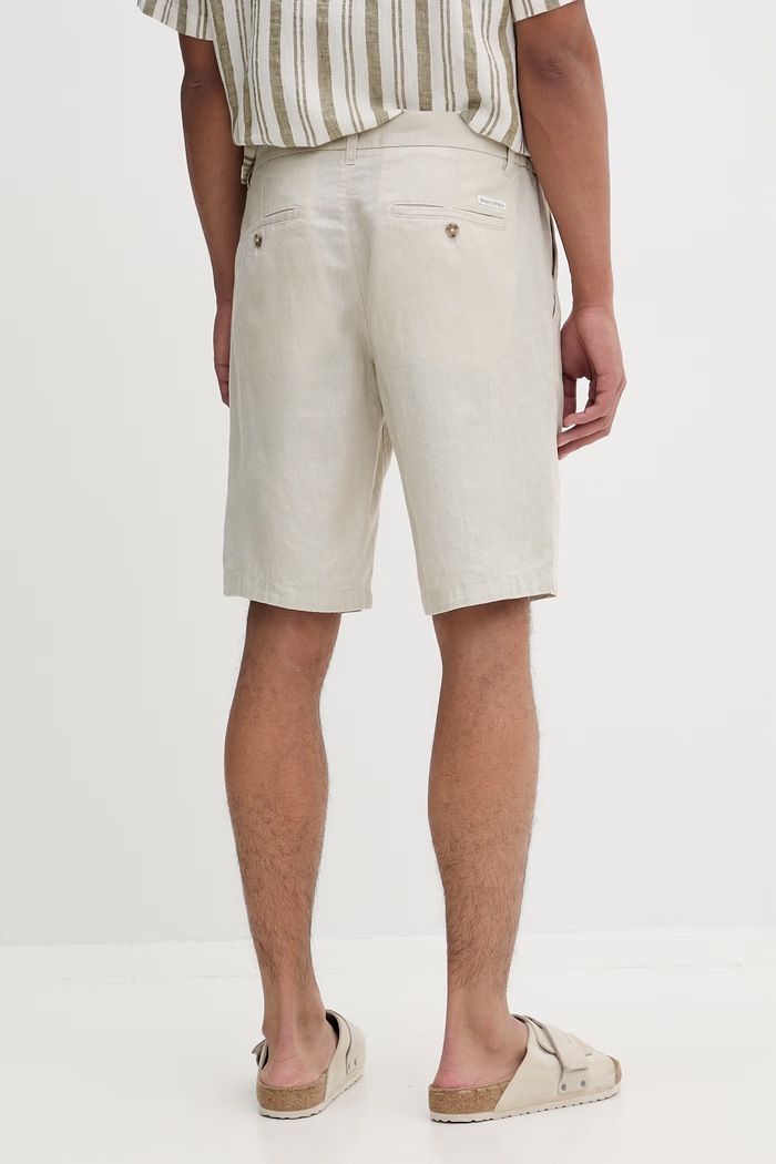Odzież Marc O'Polo szorty męskie lniane 5000013930 beżowy