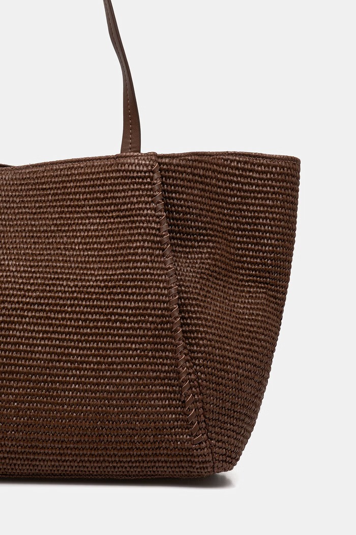 Marc O'Polo geantă shopper pentru femei împletită maro 5000010830