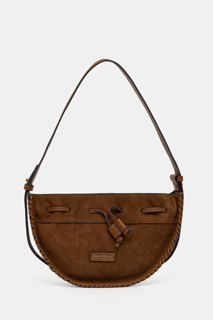 Marc O'Polo torebka crossbody damska zamszowa brązowy 5000010854