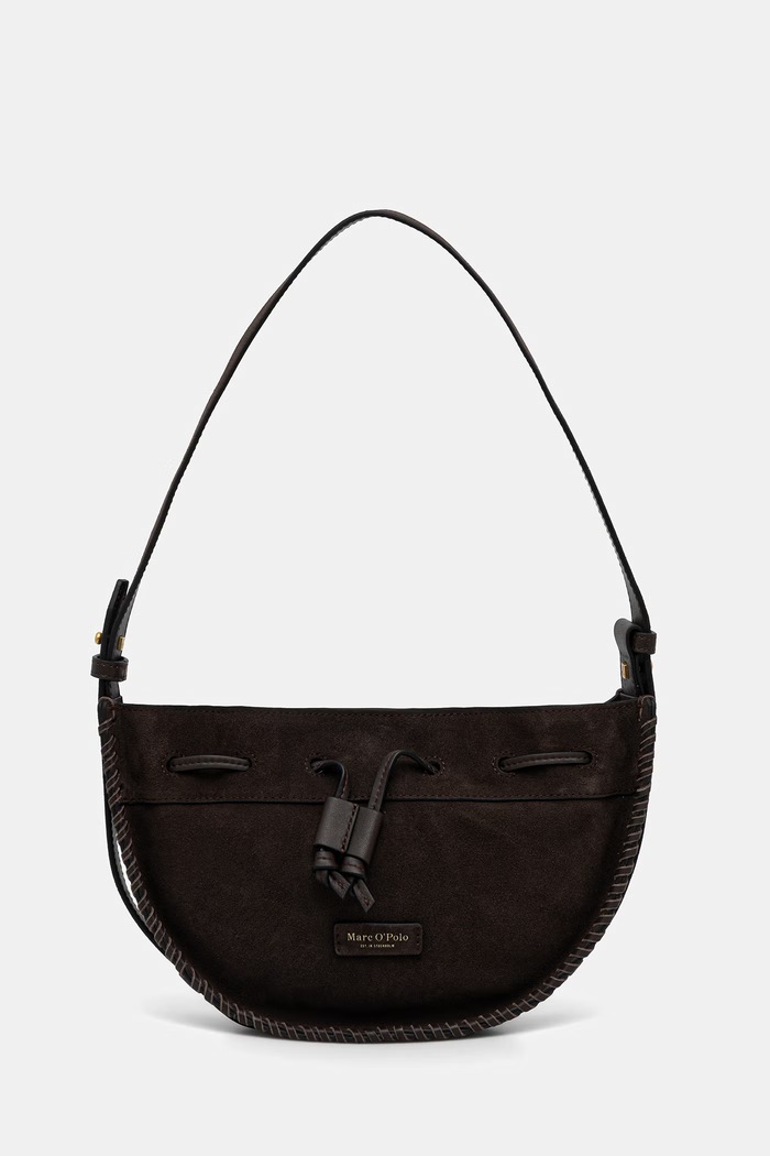 Marc O'Polo geantă crossbody pentru femei, din piele întoarsă maro 5000010854