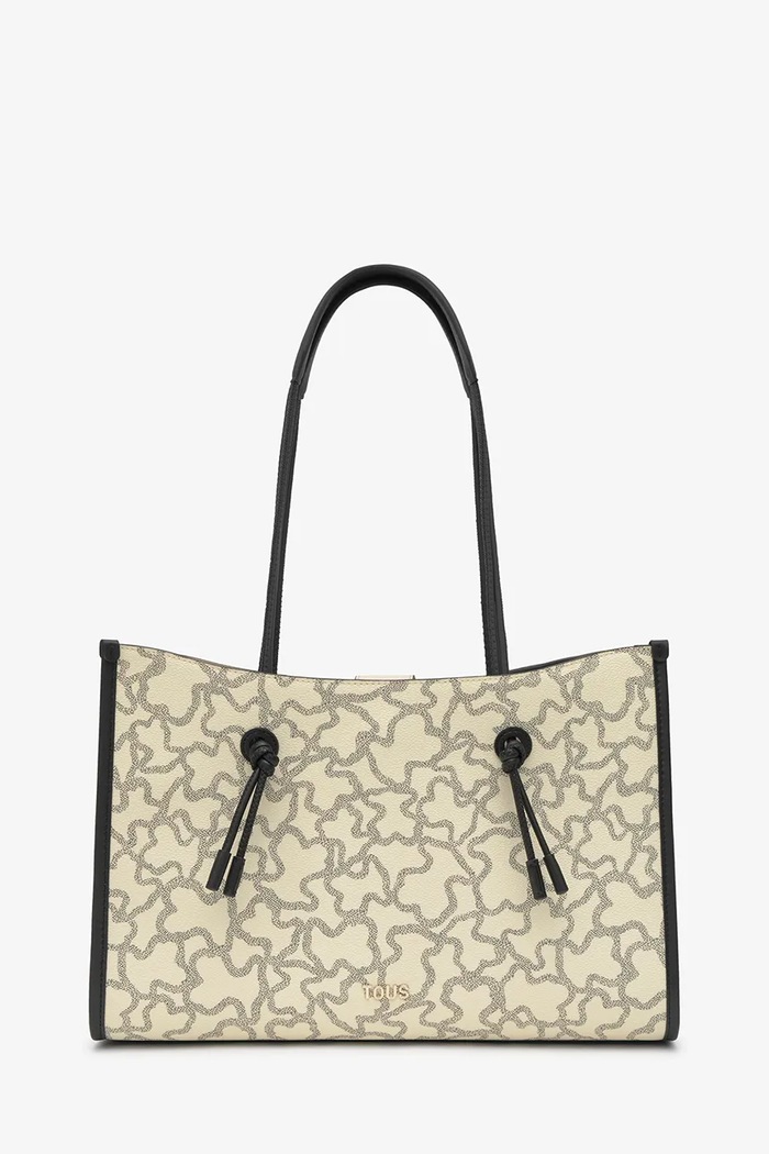 Tous torebka shopper damska z imitacji skóry beżowy 2002436901