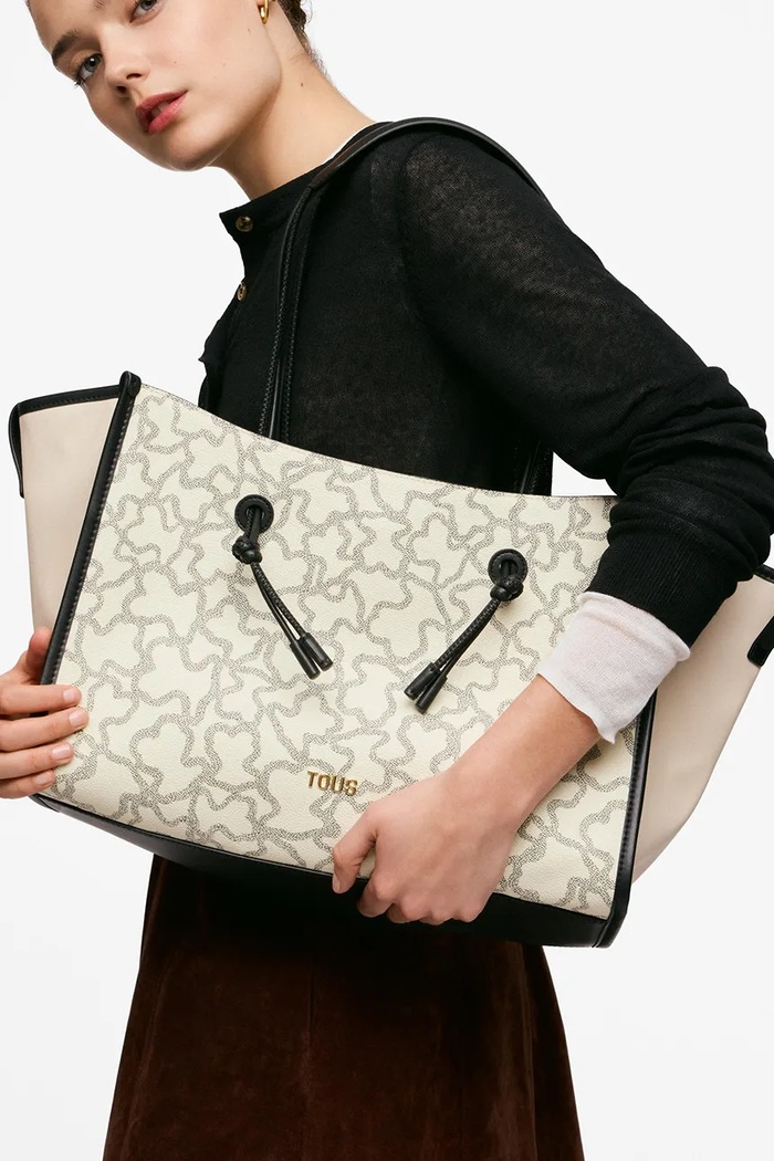 Tous torebka shopper damska z imitacji skóry 2002436901 beżowy