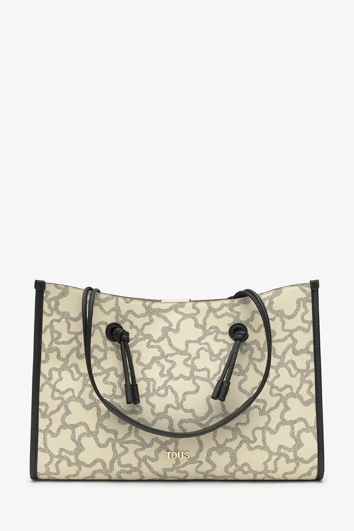 Tous torebka shopper damska z imitacji skóry 2002436901 beżowy ZS26