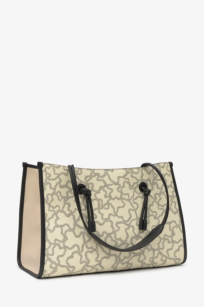 Akcesoria Tous torebka shopper damska z imitacji skóry 2002436901 beżowy