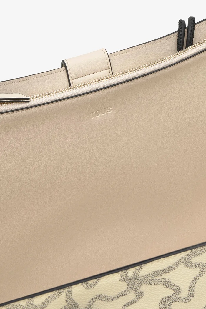 Tous torebka shopper damska z imitacji skóry beżowy 2002436901