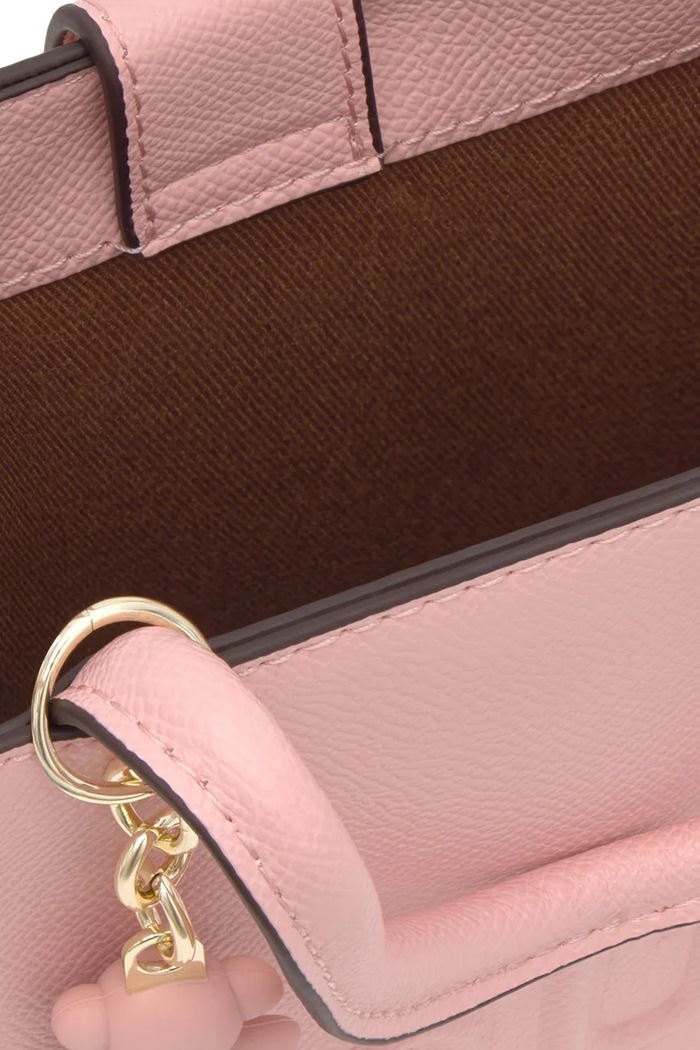Doplňky Tous crossbody kabelka dámská kožená 2002373815 růžová