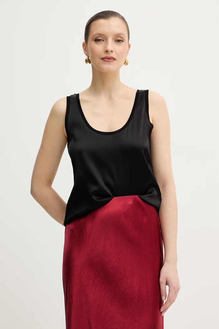 Silvian Heach top GOMOS regular czarny GPP26071TO