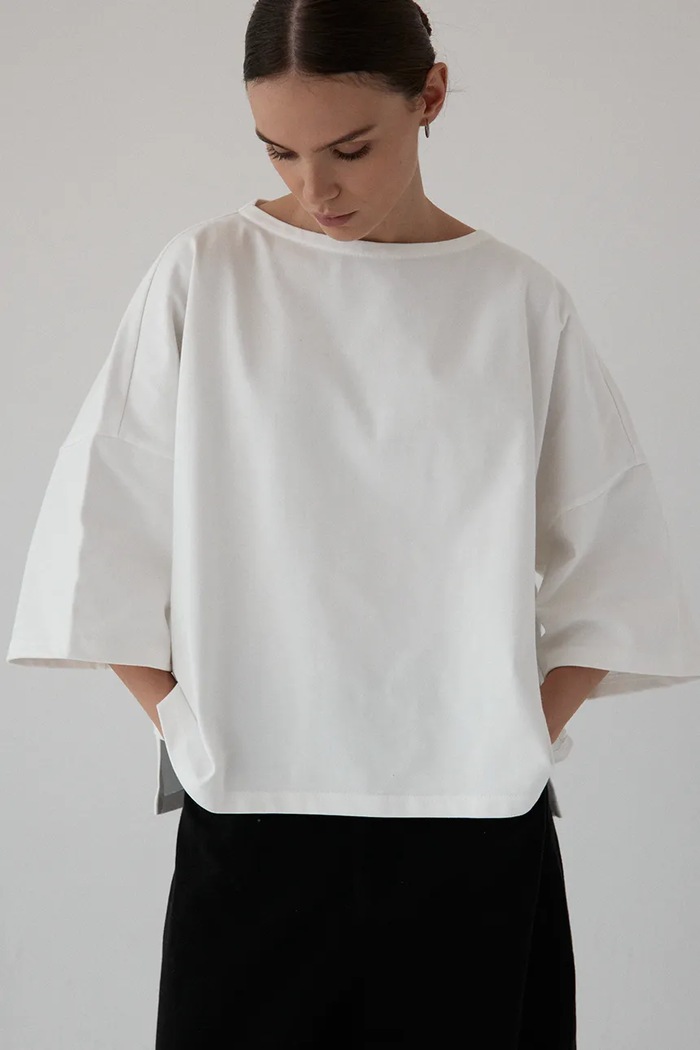 Muuv. basic tričko dámske bavlnené KOAI biela longsleeve.KOAI