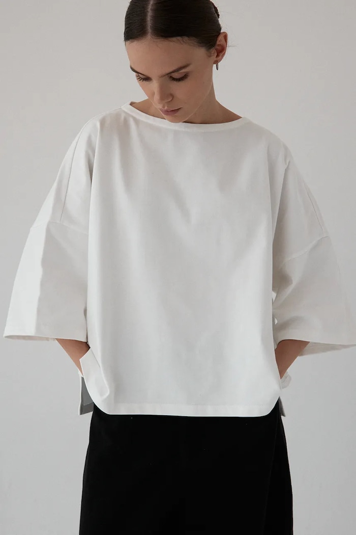 Muuv. basic tričko dámske bavlnené KOAI biela longsleeve.KOAI