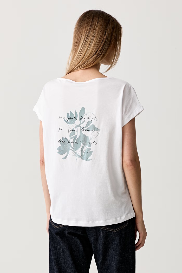 Odzież Marc O'Polo T-shirt damski bawełniany 5000014096 biały