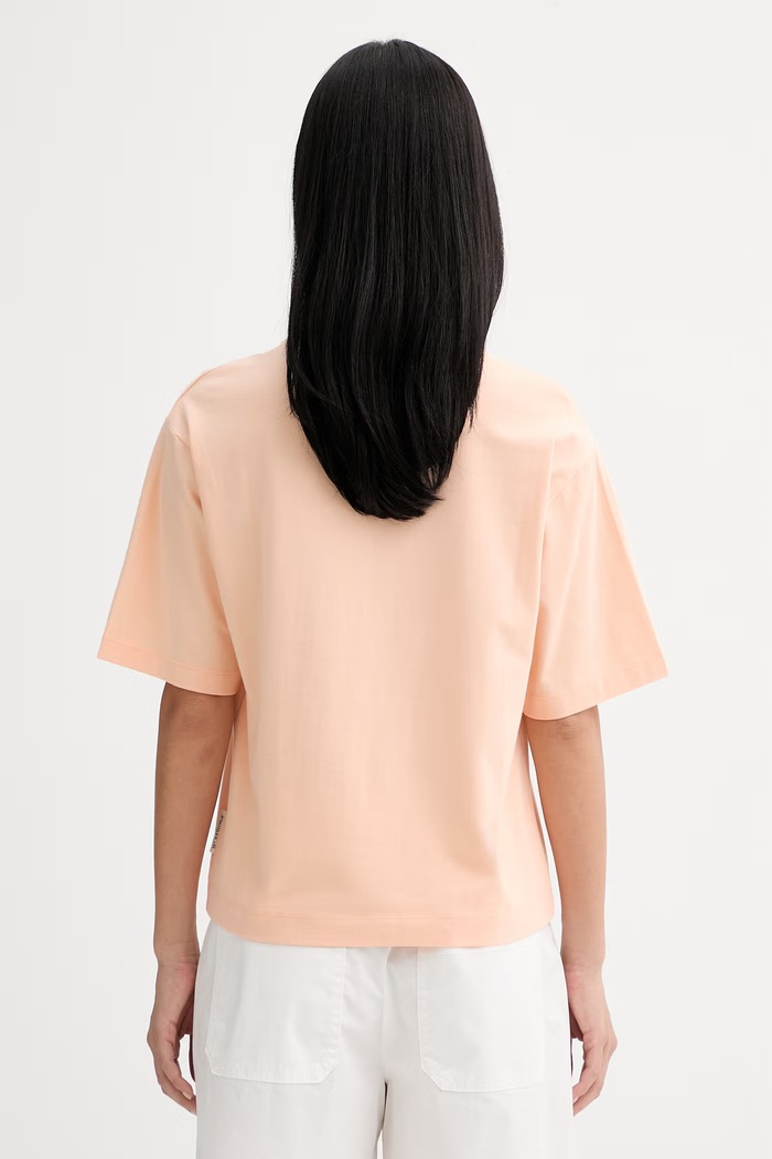 Odzież Marc O'Polo T-shirt damski z bawełną 5000014117 pomarańczowy