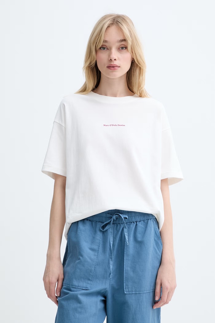 Ρούχα Marc O'Polo T-shirt γυναικείο βαμβακερό 5000010000 μπεζ