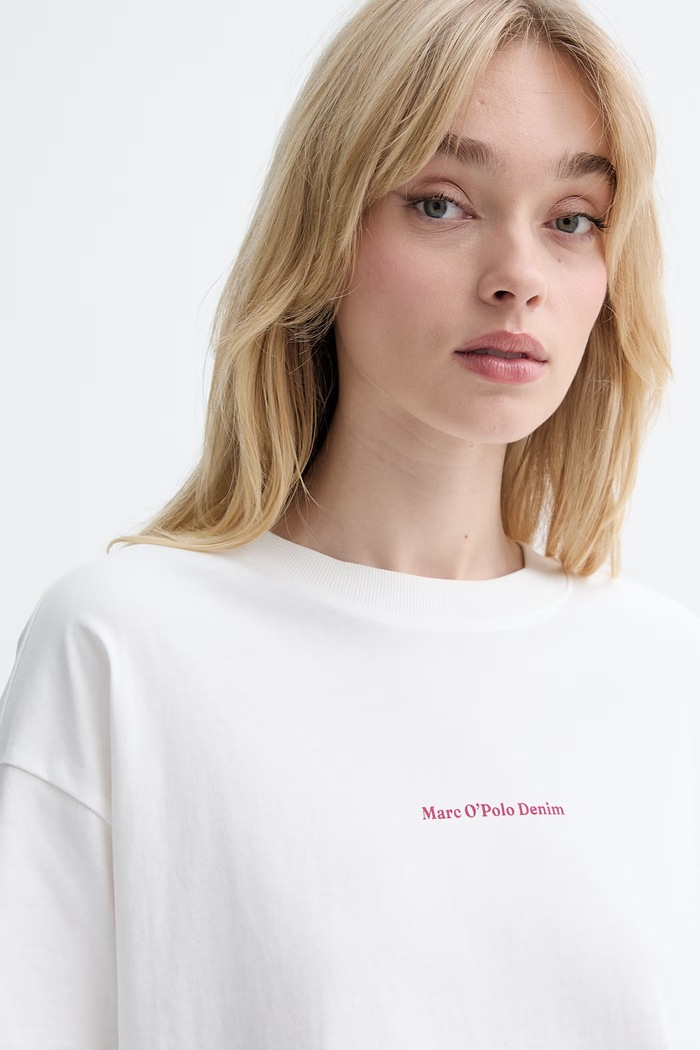 Marc O'Polo T-shirt γυναικείο βαμβακερό μπεζ 5000010000