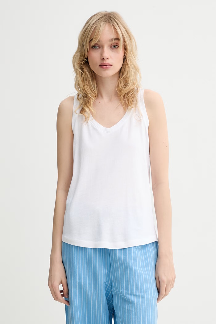 Marc O'Polo top pentru femei, din bumbac alb 5000014192