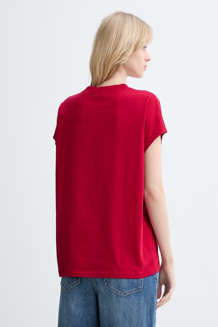 Ρούχα Marc O'Polo T-shirt γυναικείο βαμβακερό 5000009995 κόκκινο