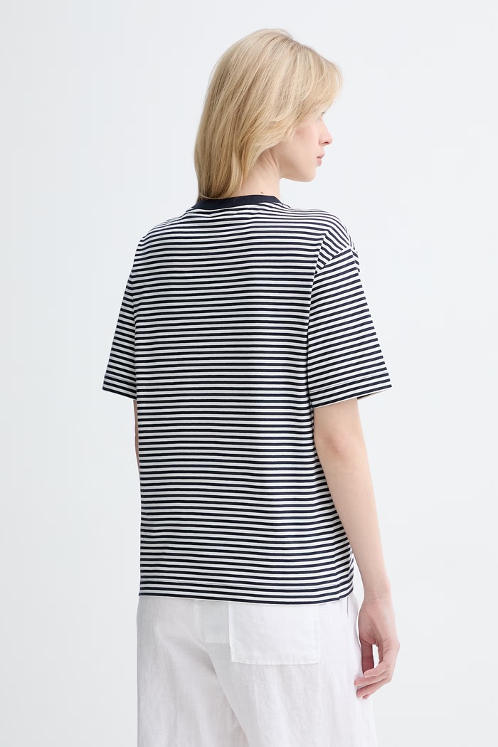 Ρούχα Marc O'Polo t-shirt γυναικείο βαμβακερό 5000010012 σκούρο μπλε