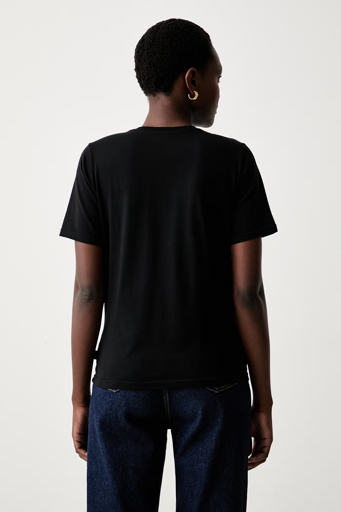 Odzież Muuv T-shirt damski bawełniany slim.tshirt.MOZEJUTRO czarny