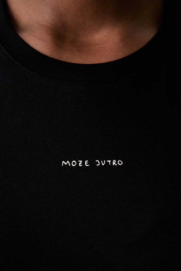 Muuv T-shirt damski bawełniany slim.tshirt.MOZEJUTRO czarny