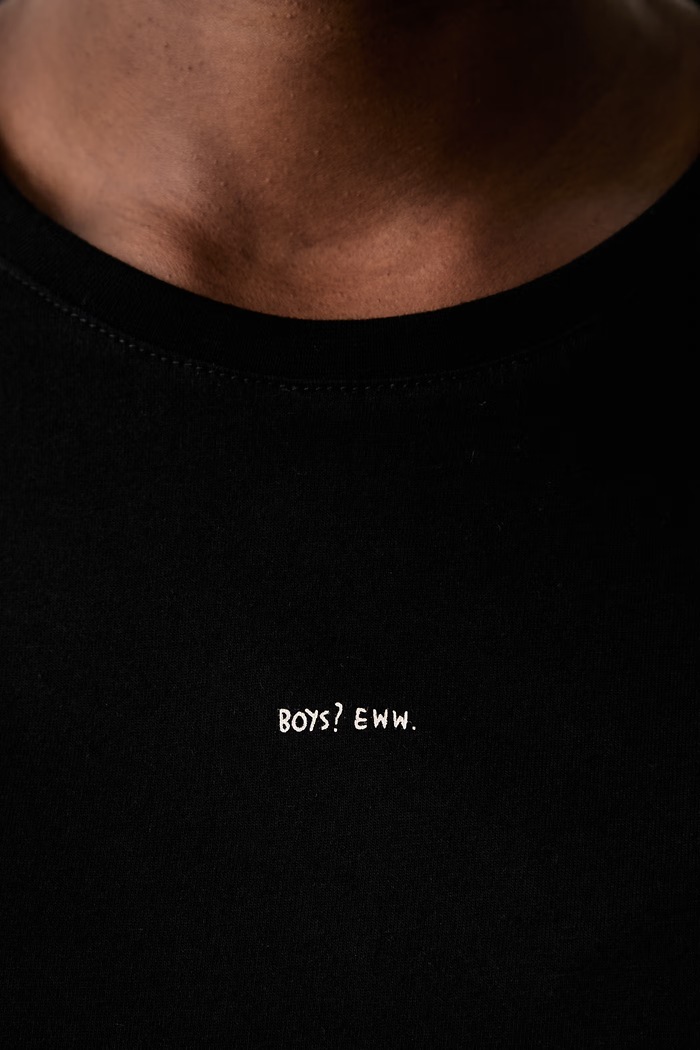 Muuv T-shirt damski bawełniany oversize.tshirt.BOYS czarny
