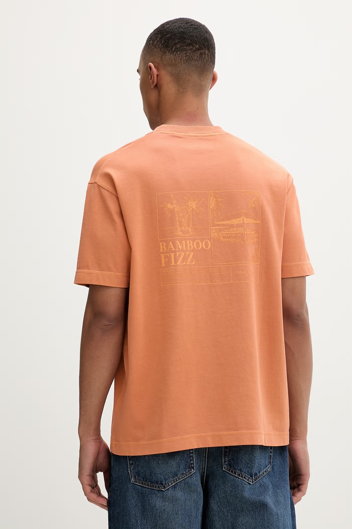 Oblečení Marc O'Polo basic tričko pánské bavlněné 5000013956 oranžová