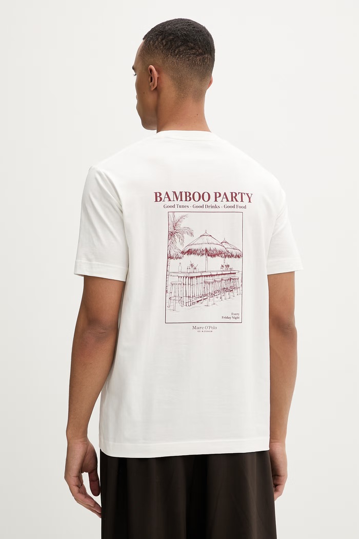 Marc O'Polo t-shirt ανδρικό βαμβακερό μπεζ 5000013958