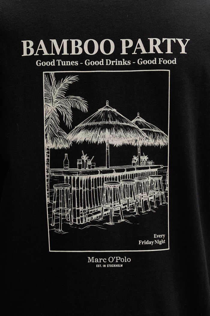 Marc O'Polo t-shirt ανδρικό βαμβακερό 5000013958 μαύρο