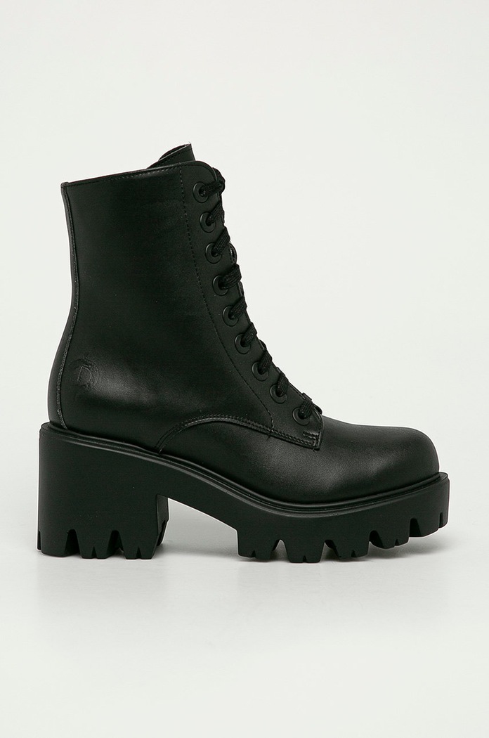 Altercore - Μποτάκια εργασίας Ella Vegan 5-8 cm μαύρο Ella.Vegan