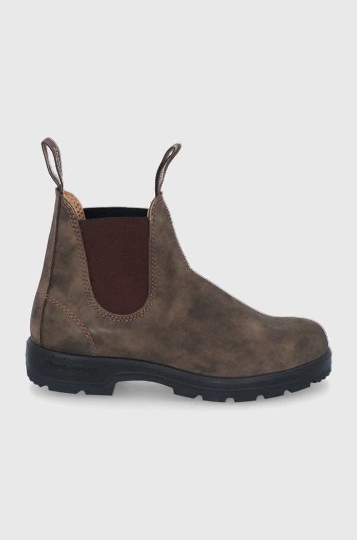 Δερμάτινες μπότες Τσέλσι Blundstone φλατ καφέ 585.Brown