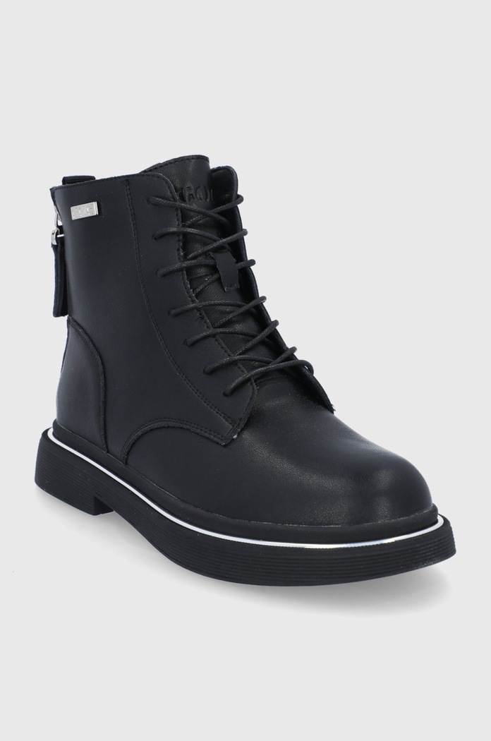 Kožené členkové topánky GOE II2N4014.BLACK čierna ZW21