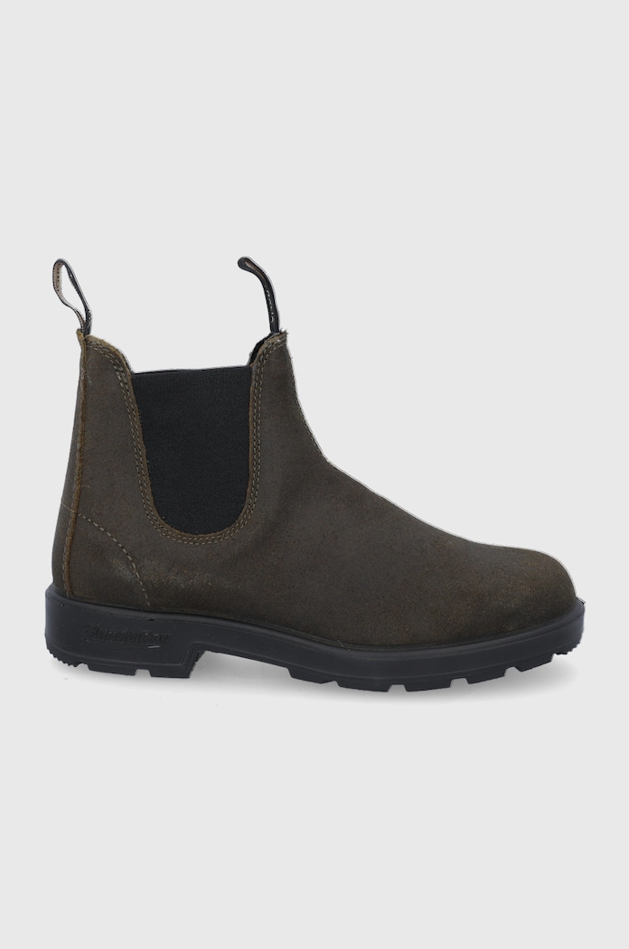 Kožené topánky Chelsea Blundstone 1615 nezateplené zelená 1615.Dark.Olive