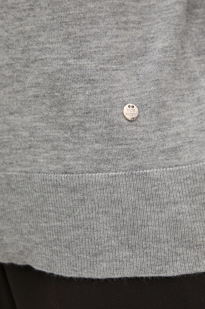 Mos Mosh sweter wełniany 146030 szary