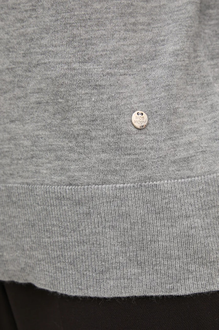 Mos Mosh sweter wełniany 146030 szary