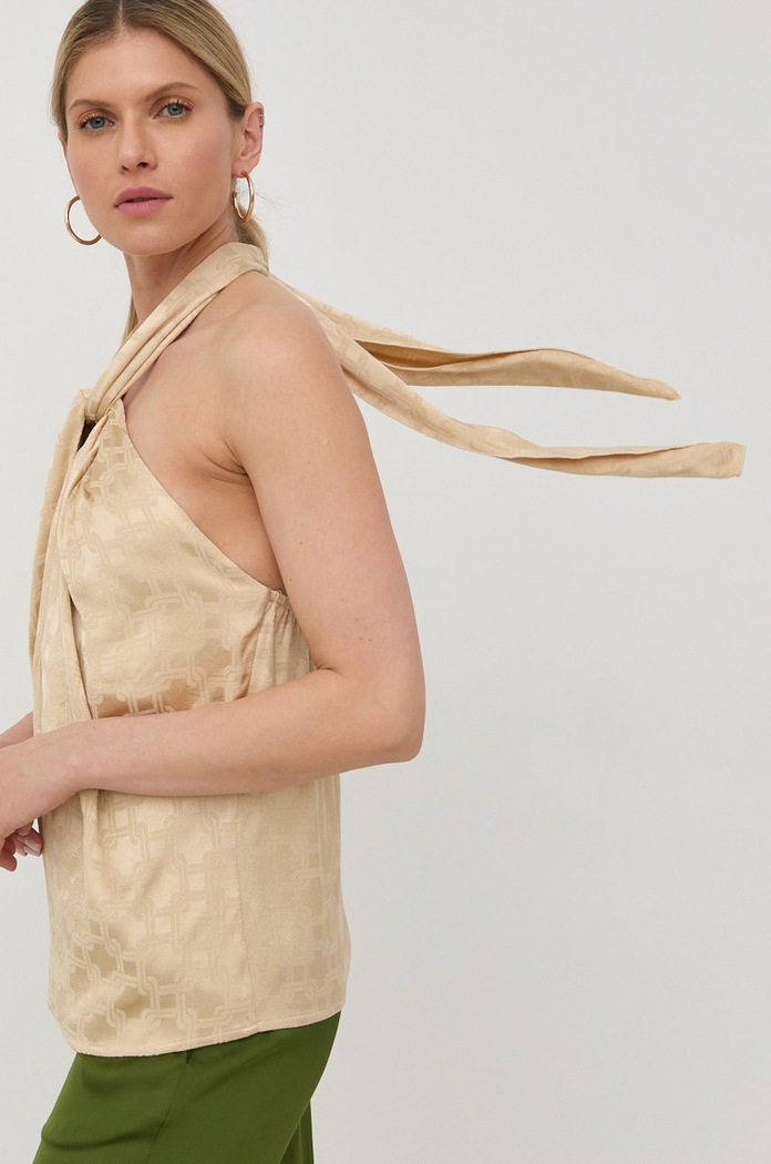 Birgitte Herskind camicetta tessuto elasticizzato beige 4428876