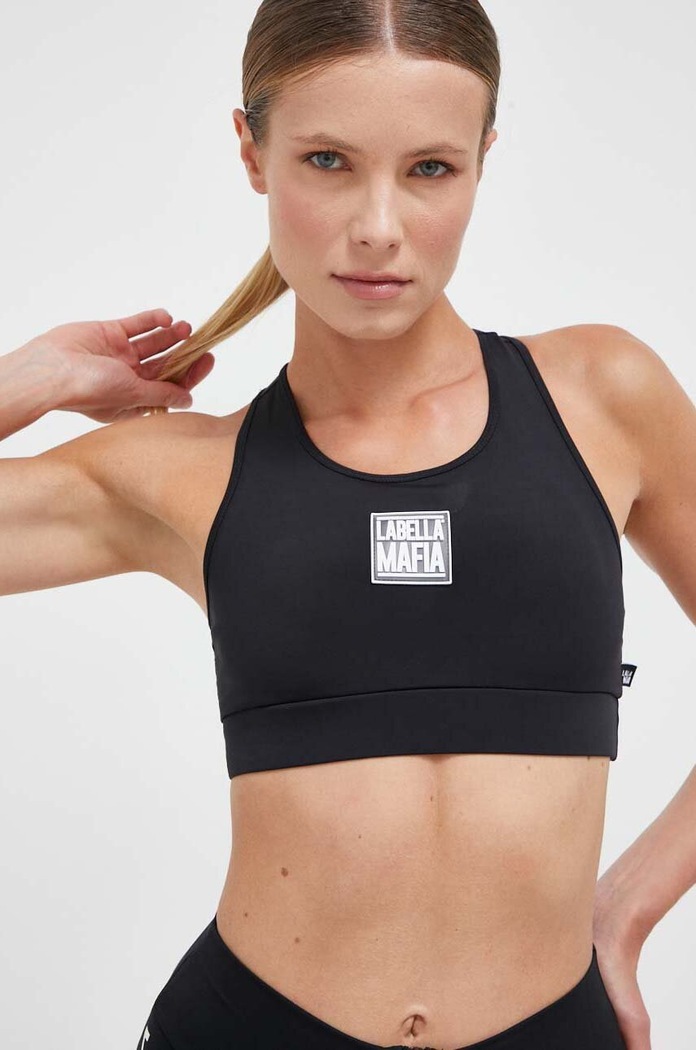 LaBellaMafia sportmelltartó Go On melltartó merevítő nélkül fekete LB.27543
