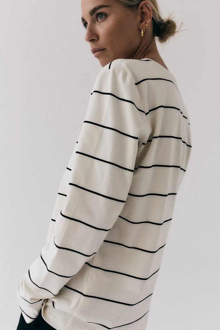 Muuv. majica dugih rukava za žene od pamuka BASIC bijela LONGSLEEVE.BASIC