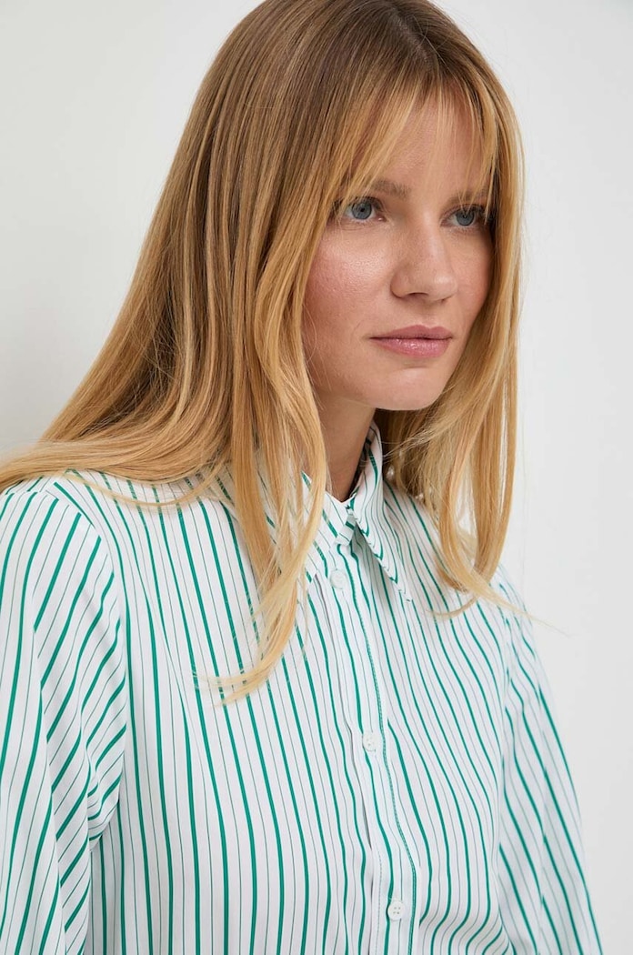 Beatrice B camasa din bumbac verde 23FA4058SHIRT