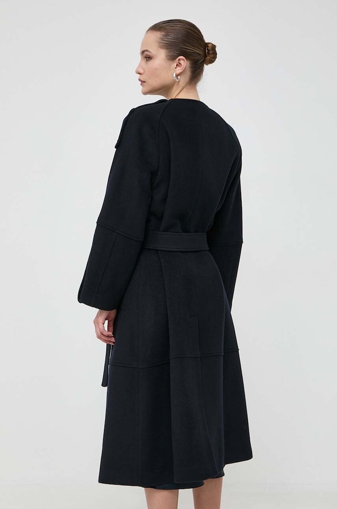 Oblečení Vlněný kabát Beatrice B 23FA2517VELOUR námořnická modř