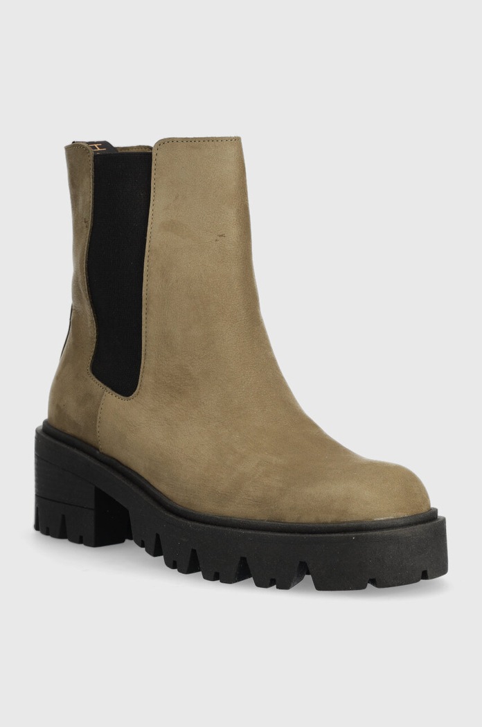 Semišové topánky Charles Footwear Diana Diana.Boots.Military.G zelená ZW23