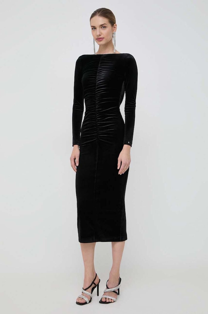 Nissa rochie spate descoperit negru RS14310