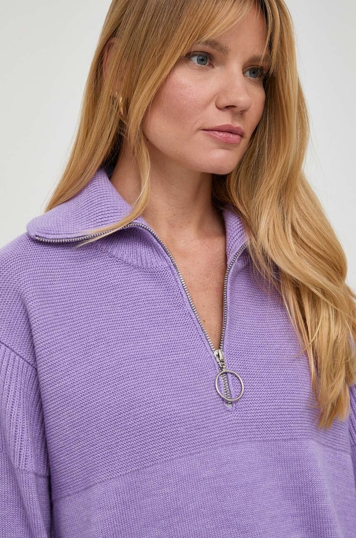 Вовняний светр Beatrice B фіолетовий 23FA8426WOOL
