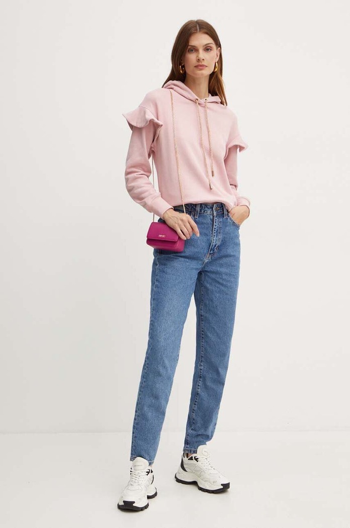 Silvian Heach Bluza bawełniana LINDER GPA24338FE różowy ZW24