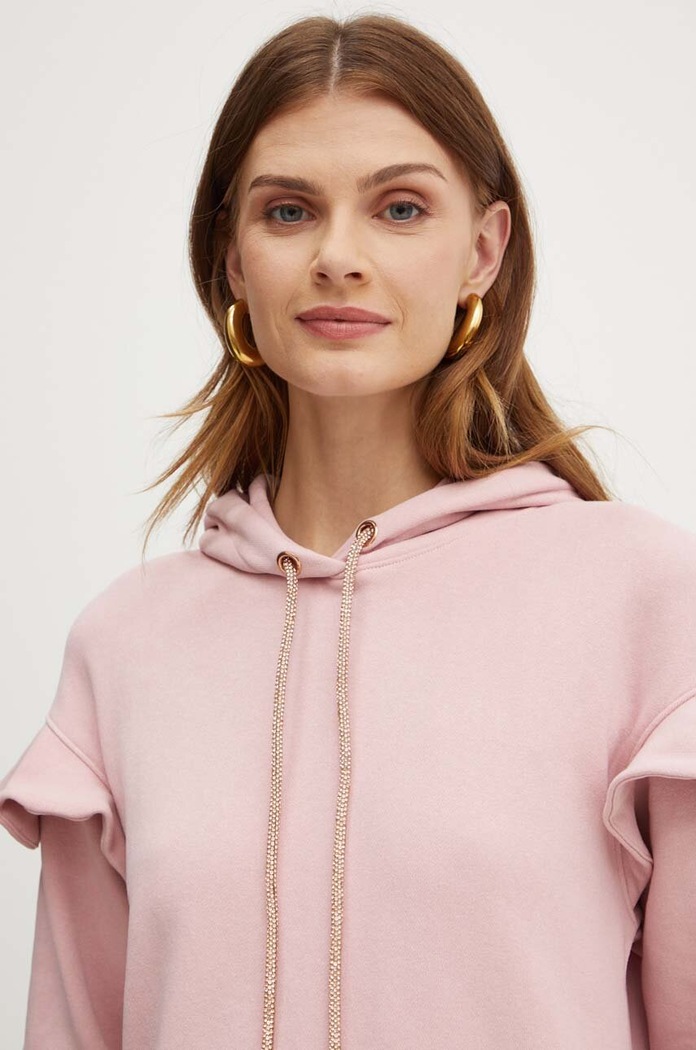 Bluza bawełniana LINDER Silvian Heach GPA24338FE różowy