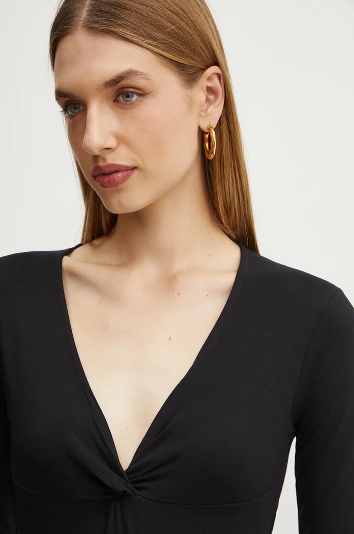 Silvian Heach tricou RETEDI negru GPA24299TS
