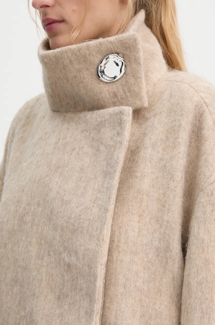 Day Birger et Mikkelsen palton din lana Keaton - Fluffy Wool Blend DAY65243396